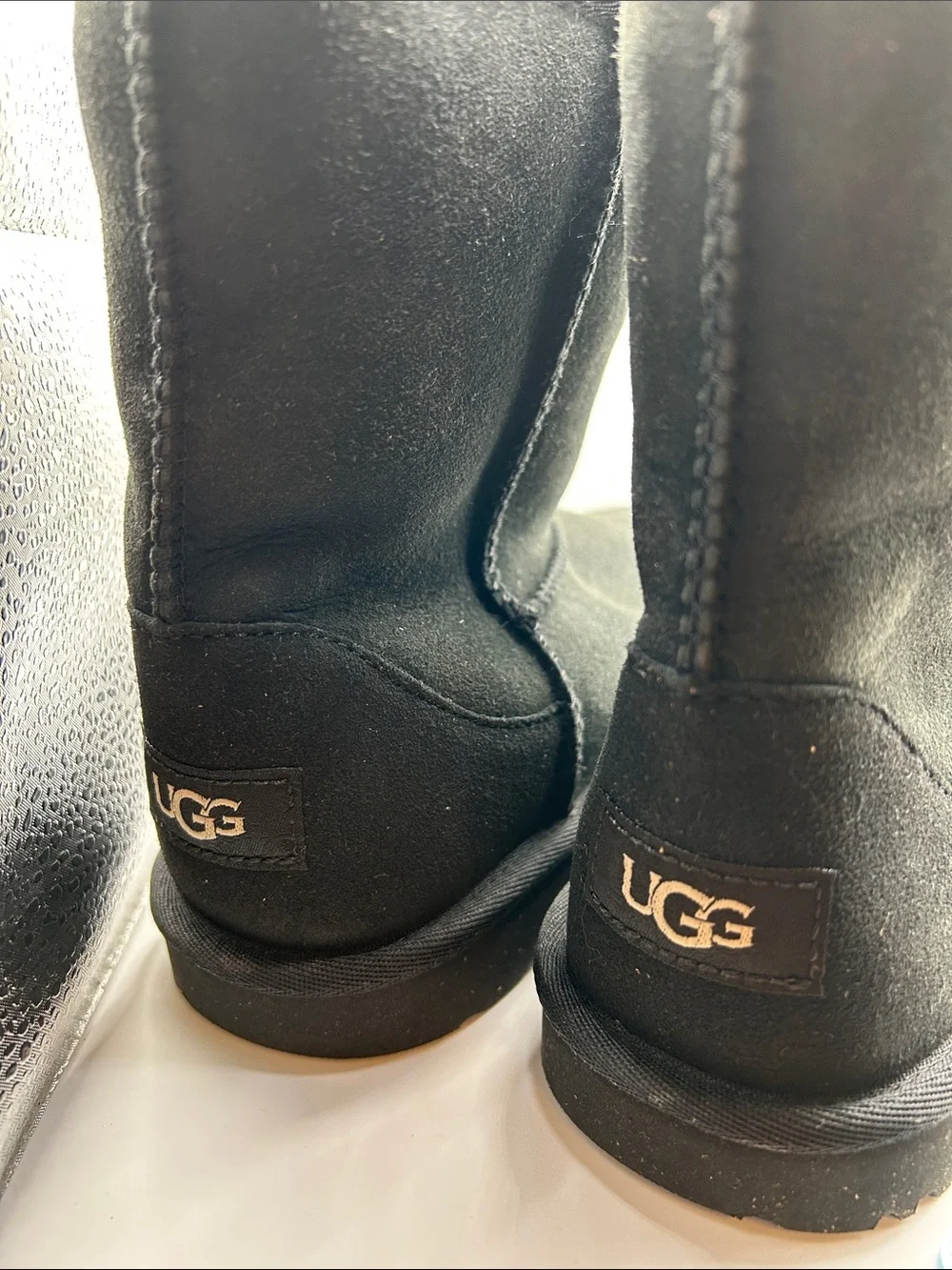 UGG Kids Classic II Tall Shearling-Lined Boots Black Size 4 Kids 5-6 Women New